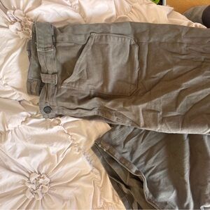 MOTHER Wide Leg Casual Olive Green Pants